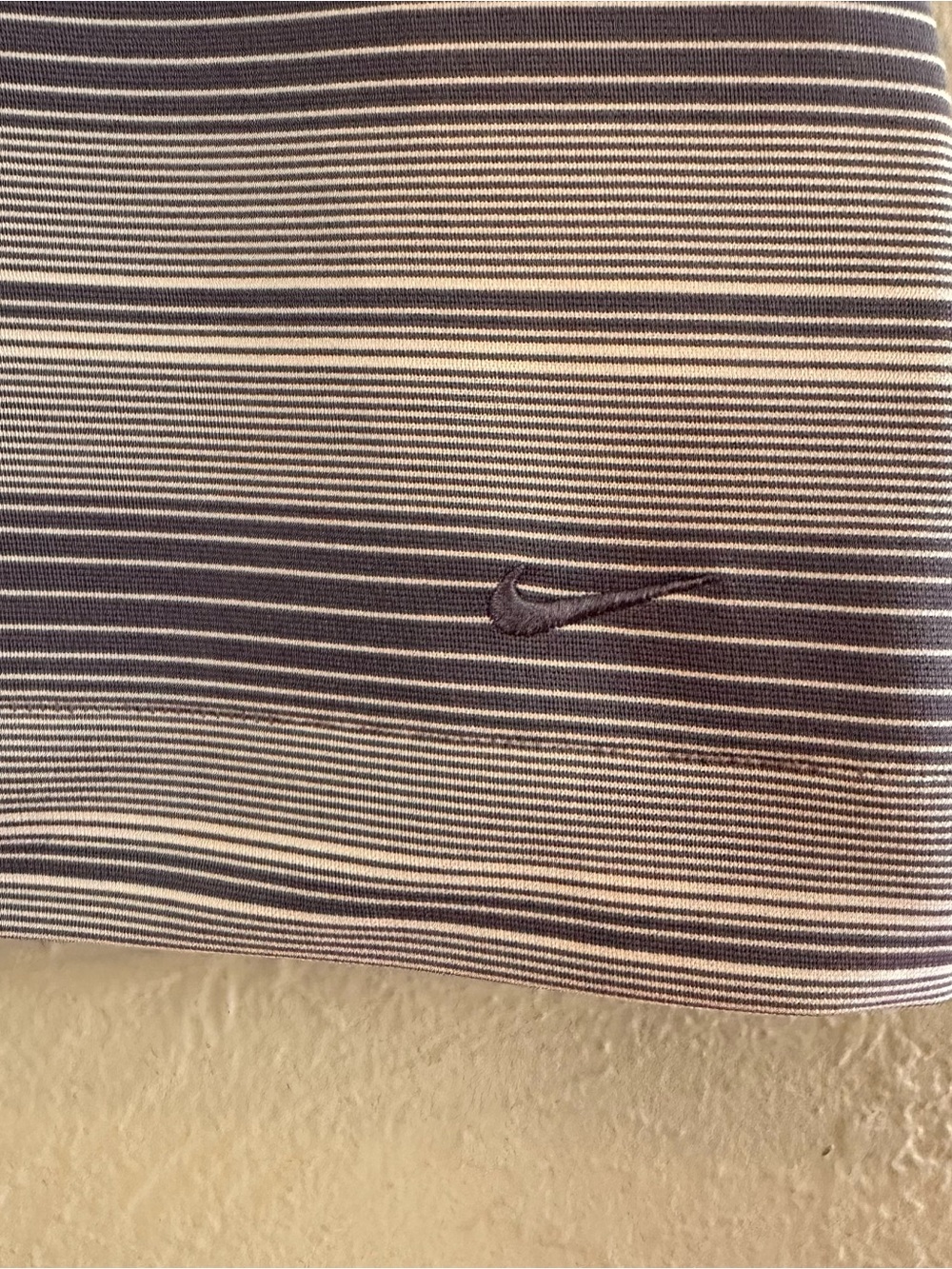 Nike Golf Dri-FIT Women’s Striped Polo Shirt Purple Gray Size Medium - Picture 4 of 8